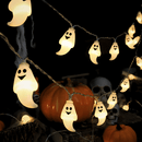 Halloween String Lights with Ghosts and Pumpkins