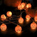 Halloween String Lights with Ghosts and Pumpkins