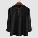 James - Let skjorte med broderidetaljer og lange ærmer