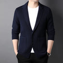 Charles – Herre cardigan slim fit med nedslået krave