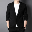 Charles – Herre cardigan slim fit med nedslået krave