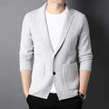 Charles – Herre cardigan slim fit med nedslået krave