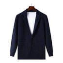 Charles – Herre cardigan slim fit med nedslået krave