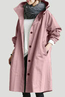 Solenne - Trenchcoat med hætte og afslappet oversized pasform