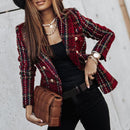 Clara - Dobbeltradet ternet blazer