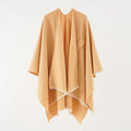 Anice poncho med wrap-model og åben front