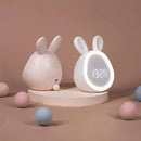 BunnyGlow - Sødt Kaninvækkeur Med Justerbart Natlys