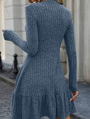 Isabella -  Dame strikket sweaterkjole med rund hals
