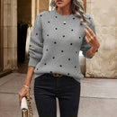 Yara strikket sweater med prikker