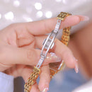 Mila - Firkantet urskive med funklende krystaldetaljer