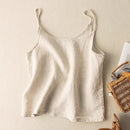 Dame Spaghetti Strap Top i Linned