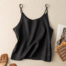 Dame Spaghetti Strap Top i Linned
