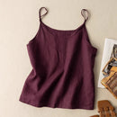 Dame Spaghetti Strap Top i Linned