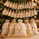 PouchNest - Adventskalender med 24 nummererede stofposer