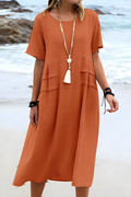 Amelia - Dame lang kjole med lagdelt design