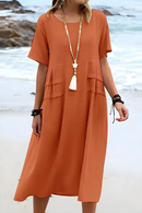 Amelia - Dame lang kjole med lagdelt design
