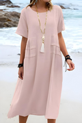 Amelia - Dame lang kjole med lagdelt design