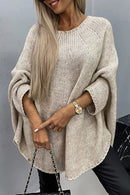 Clara - Stilfuld sweater med rund hals og ribbede manchetter