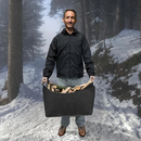 TimberCarry - Sammenklappelig Brændekurv med Træhåndtag