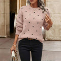 Yara strikket sweater med prikker