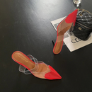 Dame spidse tå gennemsigtige slippers