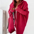 Dame Hoodie Strikket Cardigan
