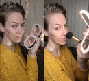 Lysende kompakt spejl med LED