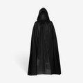 Sort Kappe med Hætte til Halloween og Cosplay