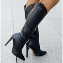 Chloe - Elegant Knæhøje Støvler Med Side Lynlås