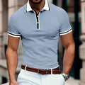 Dario slim-fit poloshirt med stribet kant og klassisk