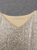 Alana - Glitrende off-shoulder kjole med sequin-detaljer
