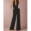 Grace - ærmeløs jumpsuit med dyb V-hals