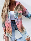 Lana - Dame cardigan med hæklede detaljer og lommer