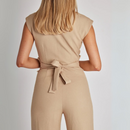 Ariana - Dame ærmeløs jumpsuit med V-hals og vintage