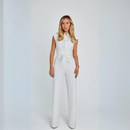 Ariana - Dame ærmeløs jumpsuit med V-hals og vintage