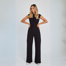Ariana - Dame ærmeløs jumpsuit med V-hals og vintage