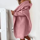 Dame Hoodie Strikket Cardigan