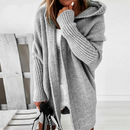 Dame Hoodie Strikket Cardigan