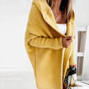 Dame Hoodie Strikket Cardigan