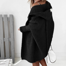 Dame Hoodie Strikket Cardigan