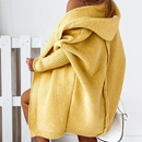 Dame Hoodie Strikket Cardigan