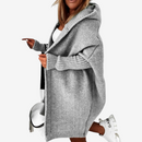Dame Hoodie Strikket Cardigan