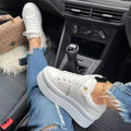 Ella - Stilfulde plateausneakers med let sål og klassisk