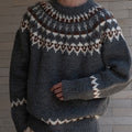 Lina - Fair Isle-sweater med smal pasform og ribbede