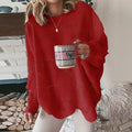 Stella - Dame langærmet pullover med hæklet hulmønster