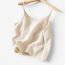 Dame Spaghetti Strap Top i Linned