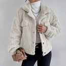 Dame teddyjakke med short cut