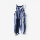 Kvinders Stribede Bib Overalls med Lommer