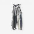 Kvinders Stribede Bib Overalls med Lommer