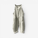 Kvinders Stribede Bib Overalls med Lommer